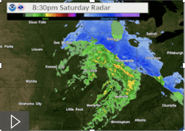 Jan 30-31 2021 Chicago snowstorm radar. NOAA/NWS.